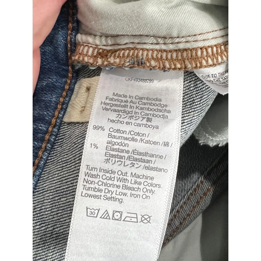 Madewell Flared Wide Leg Jeans Medium Wash High Rise Raw Hem Women's 29 Stretch - Picture 6 of 12